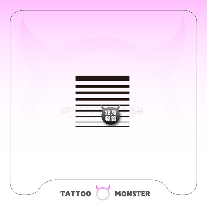 纹身怪兽黑白线条手指小纹身贴防水女持久个性戒指情侣直线关节戒