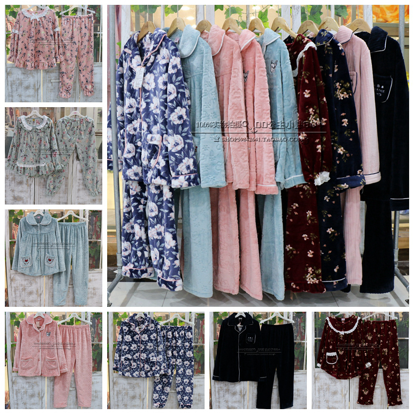 情侣长袖珊瑚绒睡衣套装特价