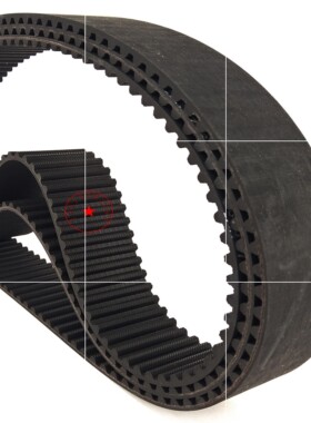 梯形单面齿皮带橡胶带154L/41齿形带电机橡胶齿轮同步工业传动带