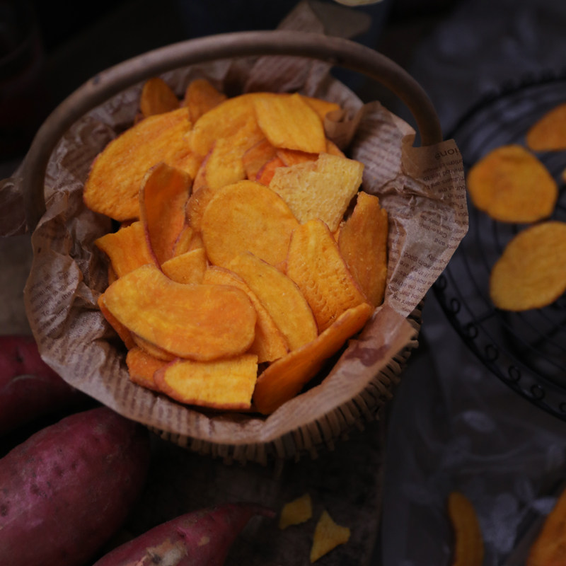 午喵 碳烤红薯脆片 香脆薯片农家地瓜干香薯片 网红零食果蔬180g