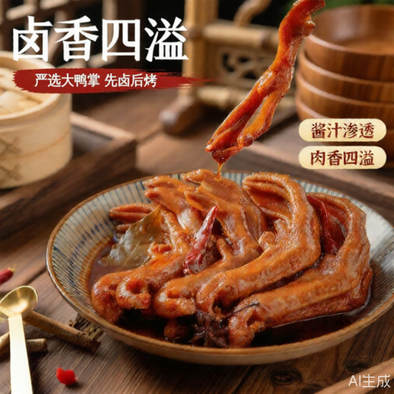 啃馋你麻辣鸭爪鸭掌解馋鸭掌独立包装卤味零食手工鸭掌小吃解馋