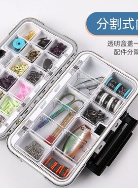 新款钓鱼配件盒防水路亚盒工具盒鱼钩收纳盒路亚饵盒钓鱼用品装备