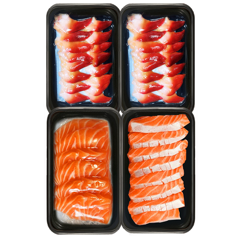 clearwater三文魚(yú)北極貝刺身拼盤(pán)400g新鮮魚(yú)腩鮮活海鮮食材商用