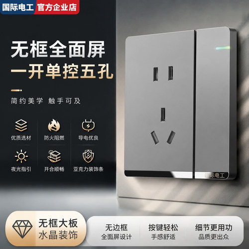 国际电工86型USB开关插座