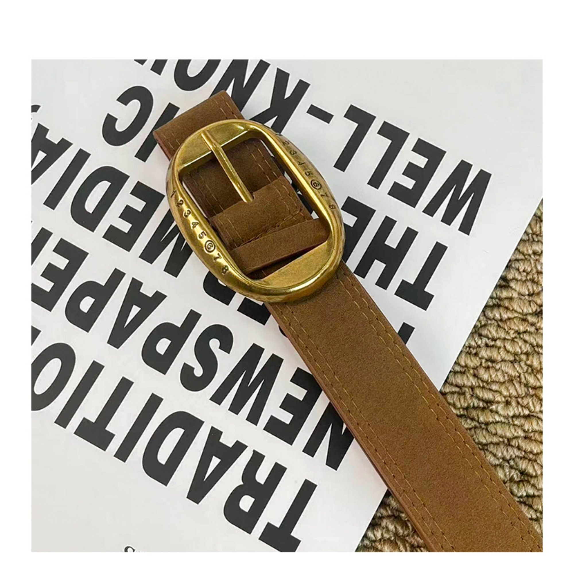 利达 NEW DADADA【利达同款】时尚百搭精致复古腰带CVM742