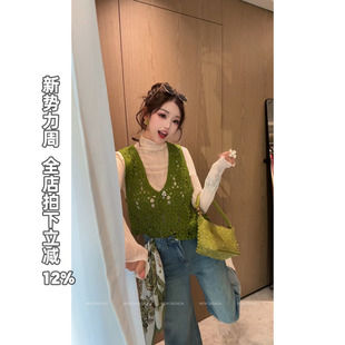 针织马甲背心女高级感可外穿内搭上衣 花漫时光 利达 NEWDADADA