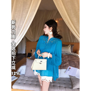 蕾丝衬衫 利达 古早美女 DADADA 高级感轻奢女减龄洋气上衣 NEW