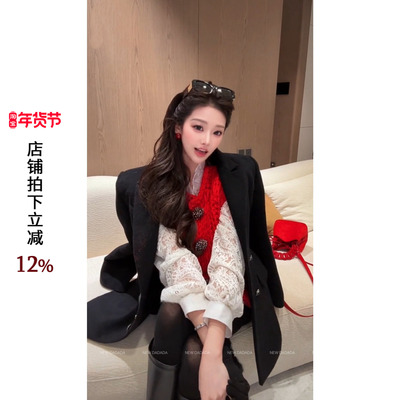 利达 NEW DADADA【气质沙漏腰毛呢】时尚休闲修身气质外套XHZ2651