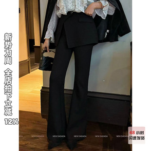 NEW 女设计感小众高腰休闲裤 DADADA 黑色牛仔裤 灵光甜现 利达