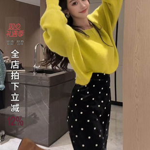 NEW 女加厚长袖 DADADA 费尔岛毛衫 针织毛衣上衣 蜜桃轻熟 利达