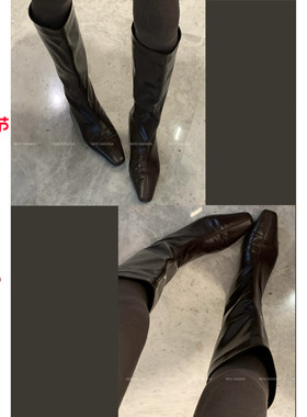 利达 NEW DADADA【利达同款】黑色小众网红时尚百搭靴子DVM361