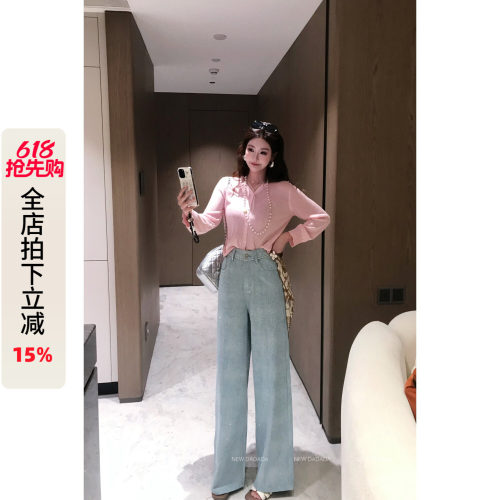 休闲裤宽松慵懒风女超好看直筒裤