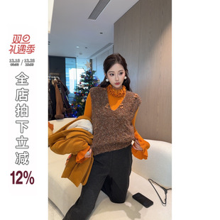 糖心解构 DADADA 气质休闲设计感显瘦毛织马甲JPM3328 NEW 利达