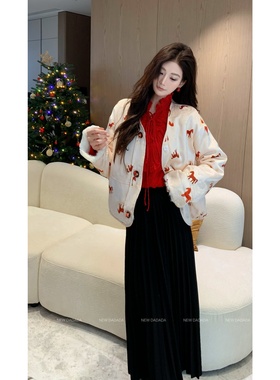 利达 NEW DADADA【素白红驹】时尚休闲修身气质两面穿外套YHM4205