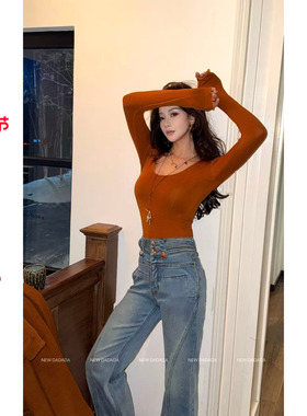 利达 NEW DADADA【月光蜜酿】时尚休闲修身气质上衣CUM2851