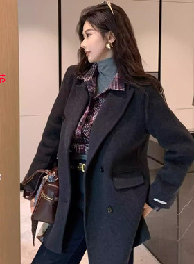 利达 NEW DADADA【甜吻留香】时尚休闲修身气质毛呢外套CHM2285