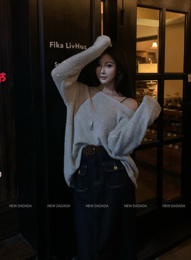 利达 NEW DADADA【镜雪】气质时尚百搭秋冬韩版轻奢毛衣CUM1779