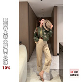 烟管裤 夏遮胯显瘦卷边九分裤 女 棉麻直筒仿牛仔裤 利达NEWDADAD法式