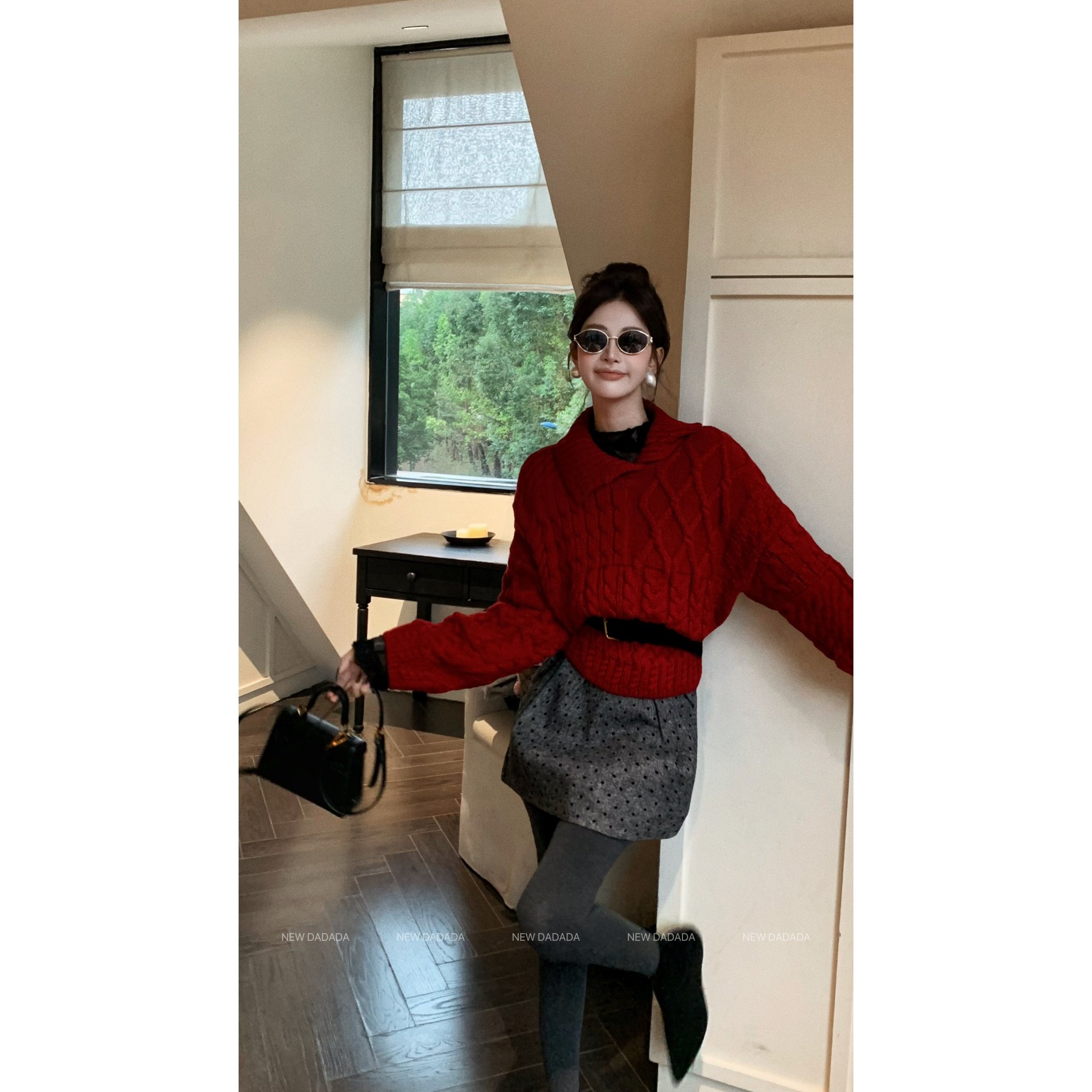 利达 NEW DADADA【莺啼婉转】时尚休闲修身针织毛衣CPM3698