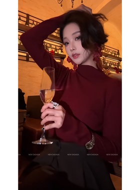 利达 NEW DADADA【多色打底】时尚休闲修身针织上衣QPM3074