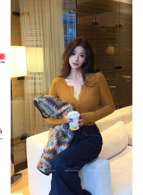 利达 NEW DADADA【晨光熹微】简约高级百搭针织上衣QUM3376