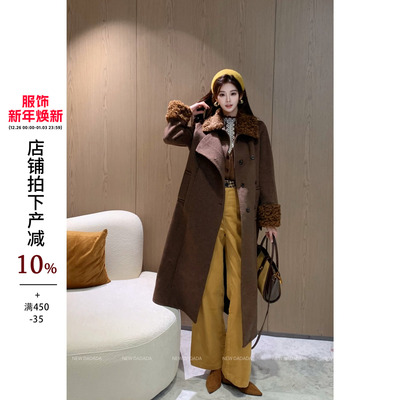 利达NEW DADADA【棕绒柔襟】设计感百搭休闲毛呢外套CHM4101