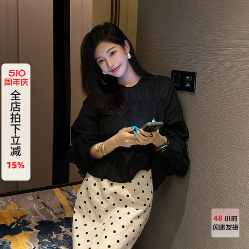 老钱风休闲宽松长袖衬衫防晒上衣