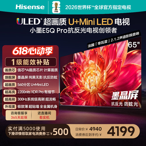 海信小墨E5QPro65吋U+MiniLED