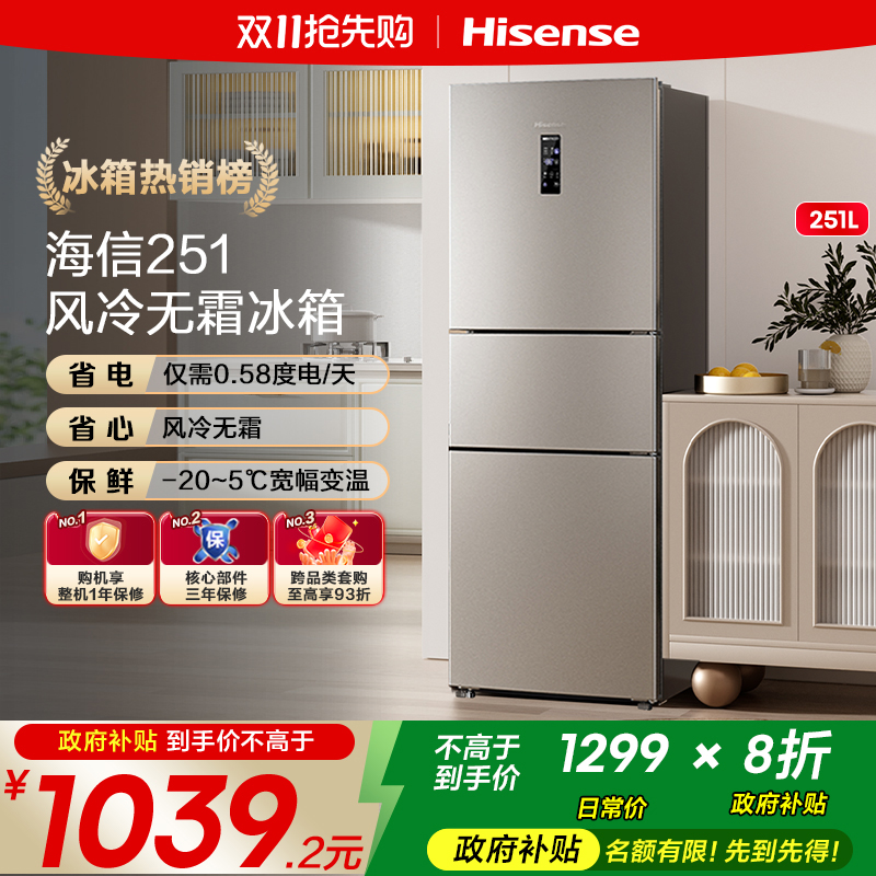 热卖5万+海信251一级节能冰箱