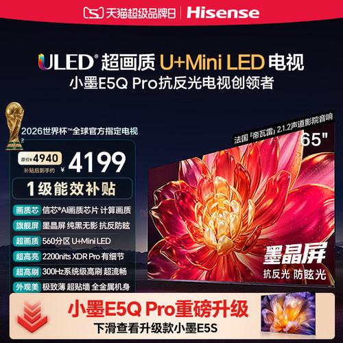 海信小墨E5QPro65吋U+MiniLED