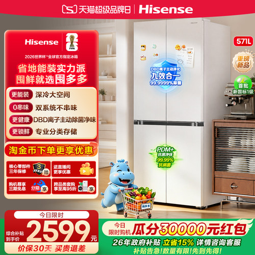 海信囤多多571双系统大容量冰箱