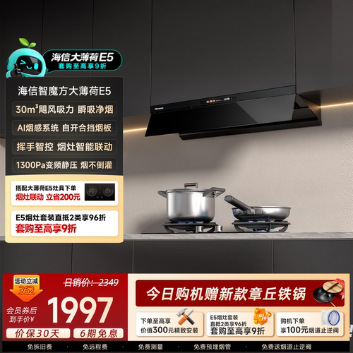 海信大薄荷油烟机烟灶套装E5