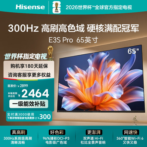 海信电视E3S Pro 65吋  96%色域 300Hz高刷 E3NHPro升级以旧换新
