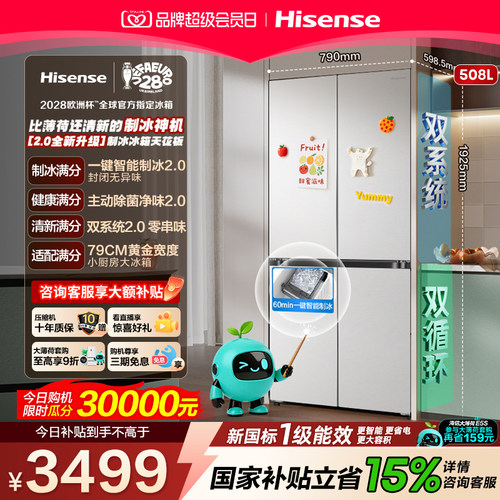 海信[大薄荷2.0]508十字制冰神机