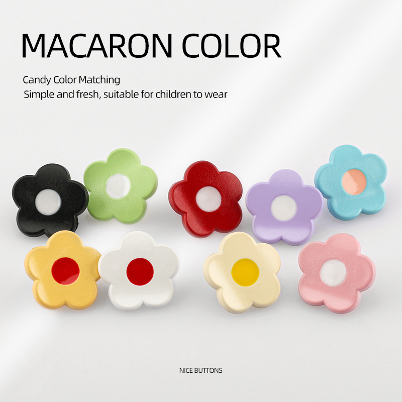 花朵纽扣儿童毛衣开衫针织上衣扣子Q萌宝宝可爱卡通漂亮手缝扣子