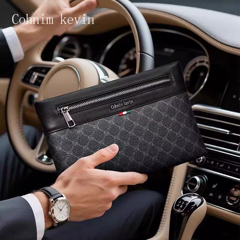 2026新款男士包真皮大容量手拿包通勤商务休闲牛皮手抓信封通用包