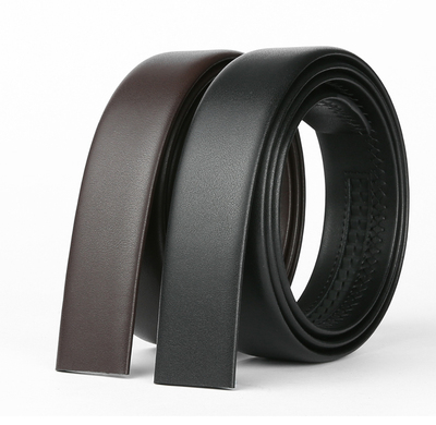 不带头皮带男真皮无头针扣带条