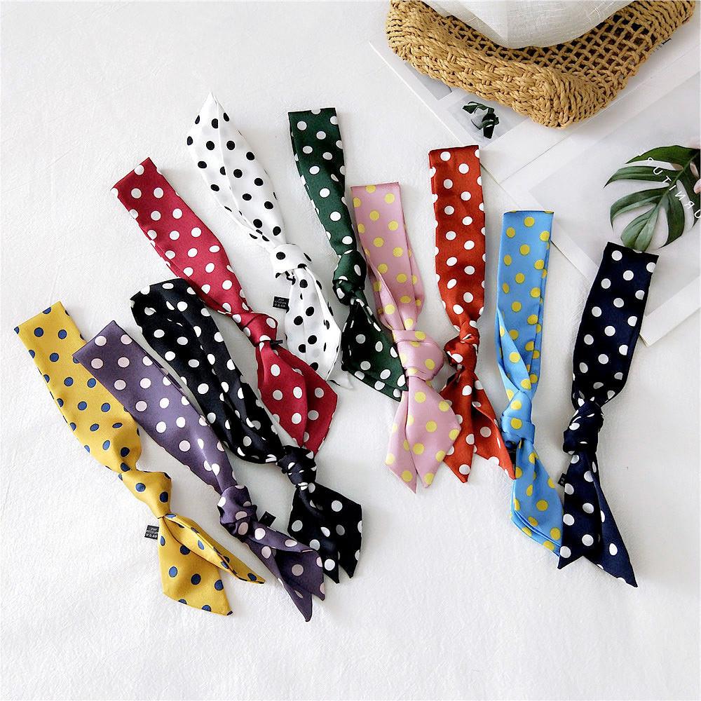 复古小丝巾领巾春季黑色