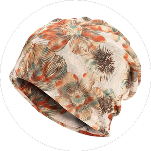 化疗后女士帽开颅手术后专用帽子适合光头戴的春秋月子帽透气妈妈