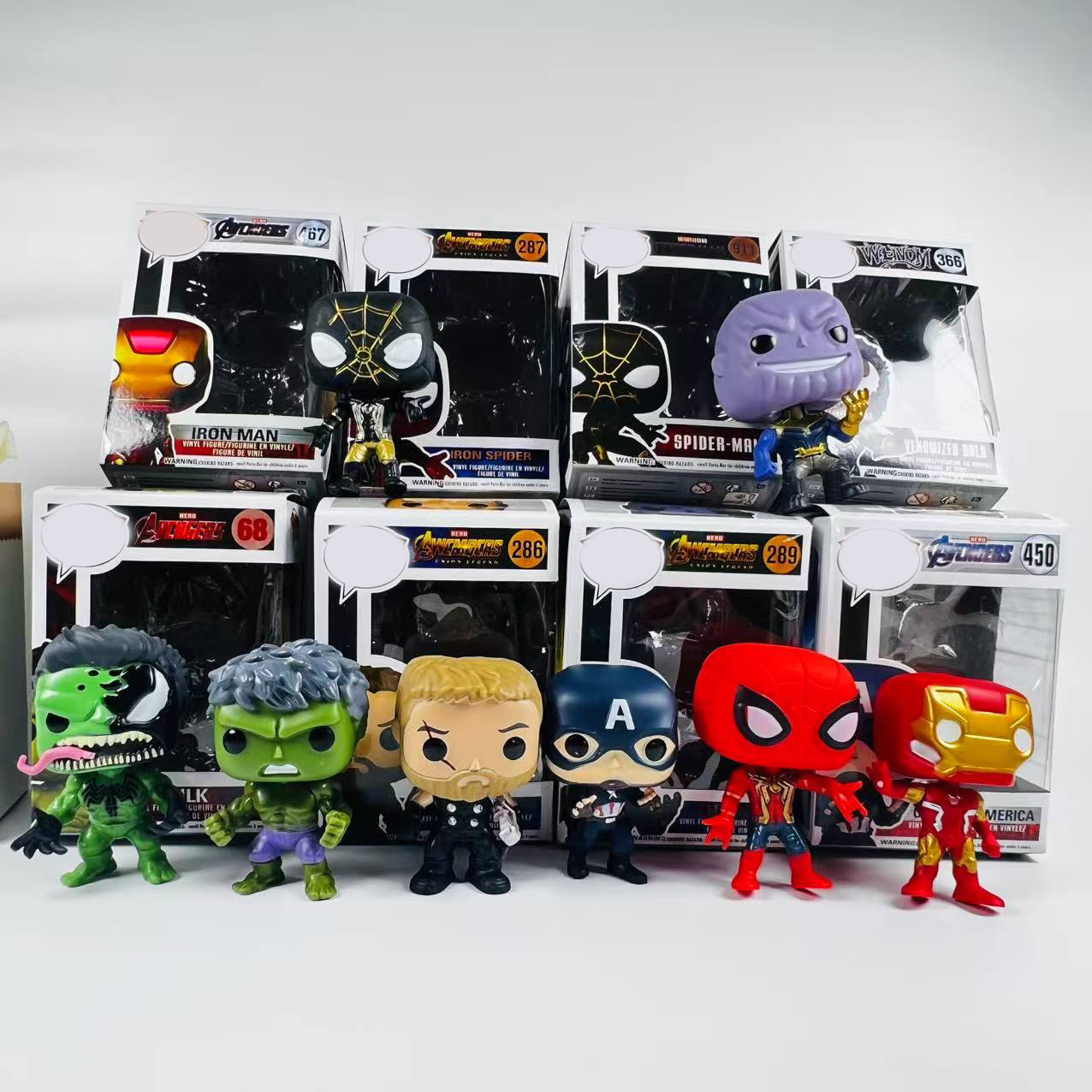 复仇者联盟蜘蛛侠 绿巨人pop手办玩具摆件现货