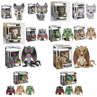 权力的游戏 权利的游戏 冰与火之歌 冰原狼 龙手办模型