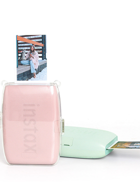 适用拍立得instax mini link3透明收纳壳 防刮防摔pc水晶壳保护套