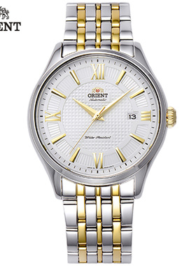 东方双狮Orient正品全自动机械表男双历显示防水精钢商务经典耀世