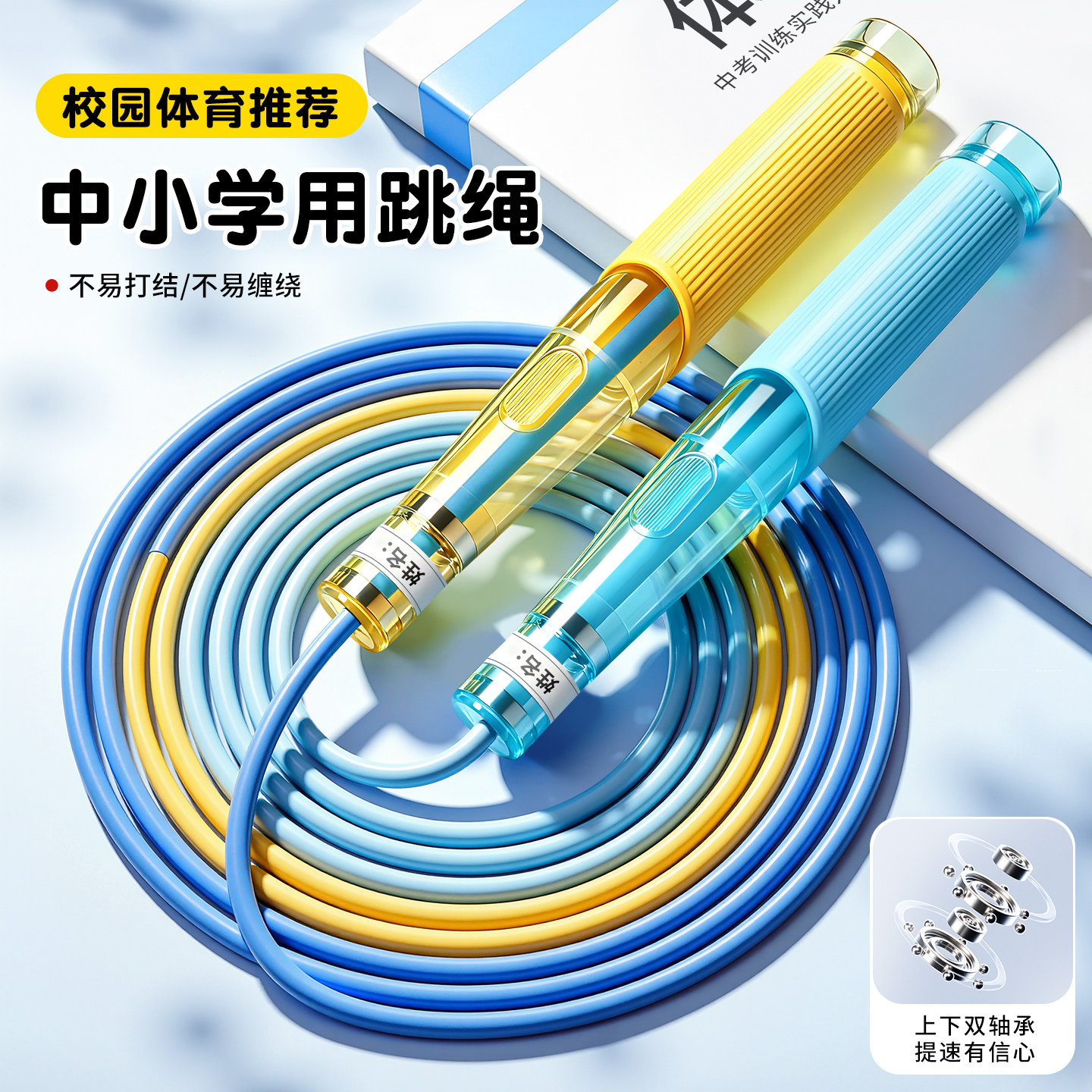 粗细分段式跳绳儿童体测专业绳子