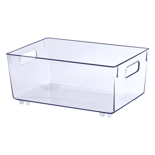 可移动亚克力透明书架带滚轮大容量加厚书立架置物架学生教室用书箱带滑轮书本书包收纳盒初高中书籍装书神器