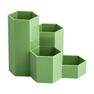 六角笔筒学生桌面收纳笔桶简约风格笔桶儿童小学生女孩男孩大容量创意文具多功能笔筒办公室桌面笔盒收纳摆件