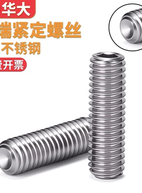 201不锈钢凹端紧定无头内六角螺丝基米机米顶丝螺钉DIN916GB80