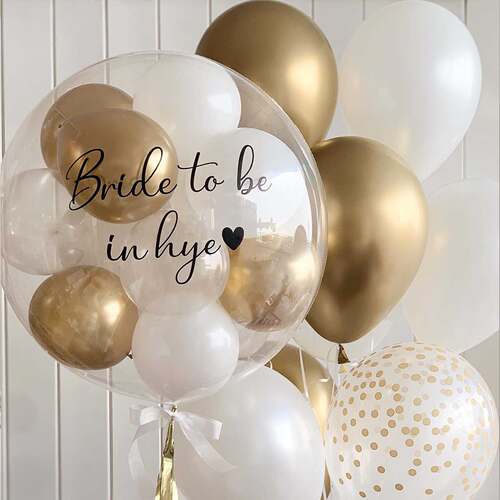 Bride to be波波球贴纸定制 单身派对气球准新娘婚前派对气球装饰