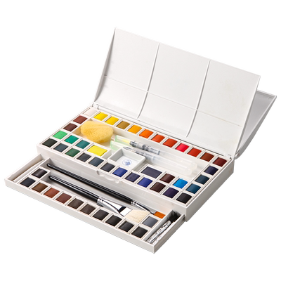 马利套装48色颜料固体水彩