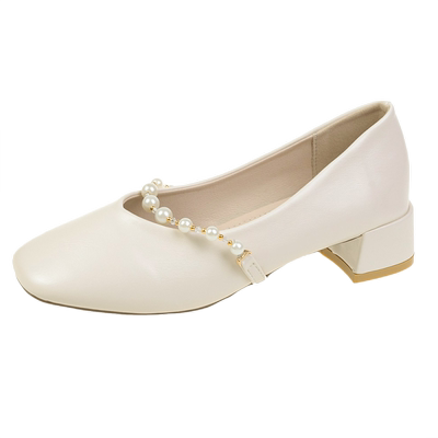 复古玛丽珍鞋仙女2022新款粗跟